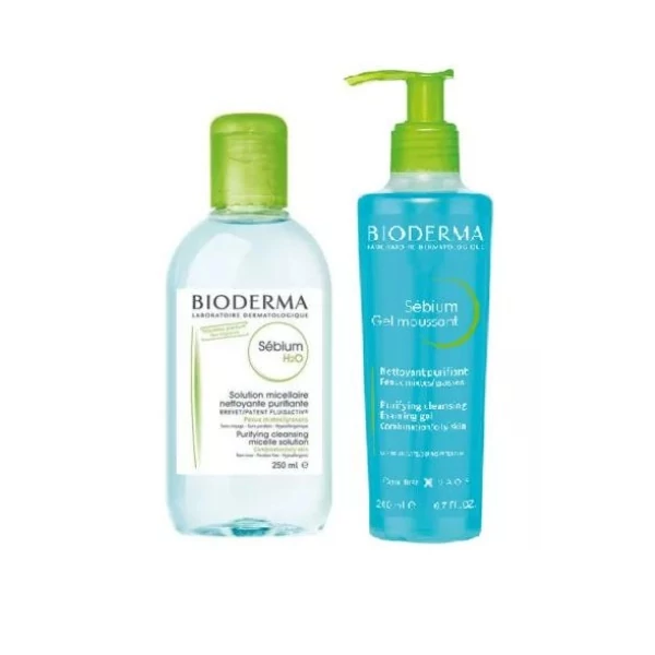 BIODERMA Sébium csomag H2Opumpás+Mussant gél 250ml+200ml